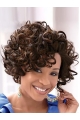 Women Short Curly Hairstyles Natural Looking Synthetic Hair Wigs Rose 