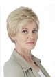 Fashionable Hot Hairstyle Great Short Curly 4" Grey Lace Front Wigs For Older Women