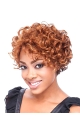 Stylish Auburn Boycuts Curly Short Heat Friendly Synthetic Lace Front Wigs For Women