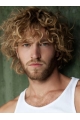 Affordable Short Curly Cut Human Hair Full Lace Men's Wig