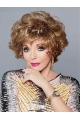 Convenient Blonde Curly Short Capless Synthetic Hair Wigs for Older Women