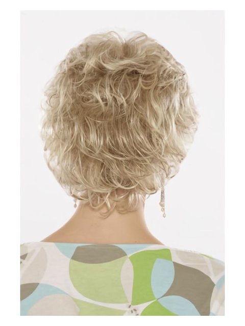 Custom Gorgeous Blonde Curly Short Heat Friendly Synthetic Capless Wigs