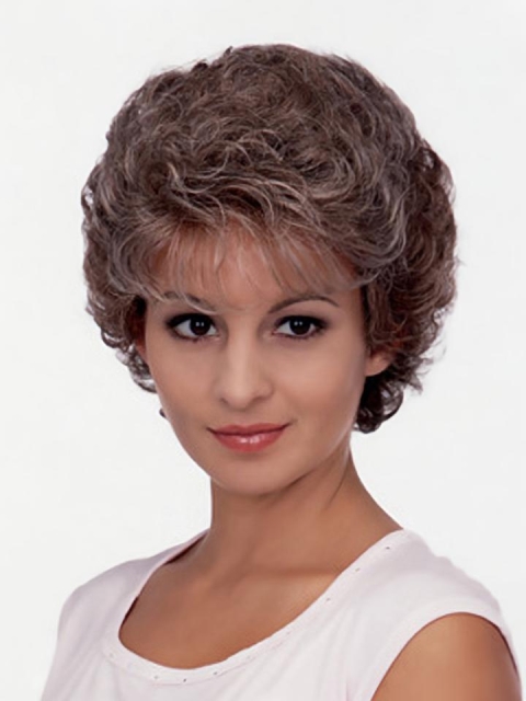 Fascinating Fluffy Short Curly Brown Classic Heat Friendly Synthetic Wigs