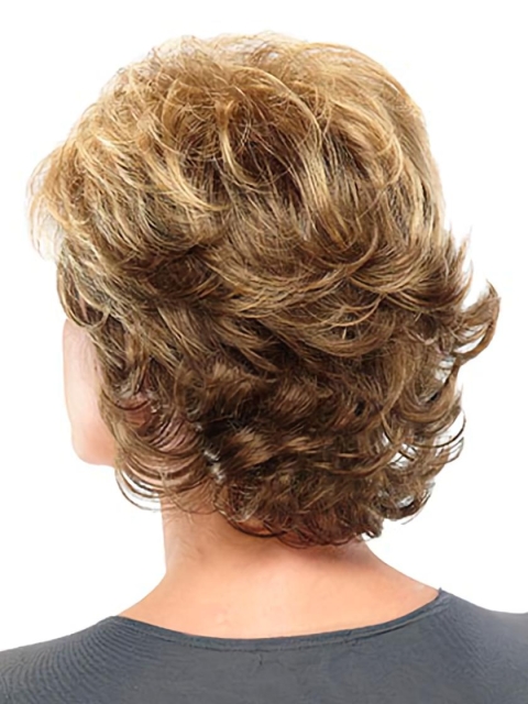 Discount Blonde Curly Short Classic Heat Friendly Synthetic Wigs