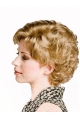 Hot Sale Short Curly Blonde Classic Fantastic Capless Synthetic Wigs 10inch