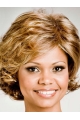 Comfortable Women's Short Curly Blonde Layered New Design Synthetic Capless Wigs