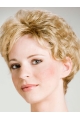 Fascinating Fluffy Short Curly Blonde Synthetic Capless Hair Wigs 10 Inches For Women