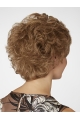 Amazing Short Curly Blonde Layered Beautiful Synthetic Lace Front Wigs For Older Women