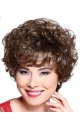 Women's Short Curly Bob Hairstyle Synthetic Hair Capless Wigs 8Inch With Bang