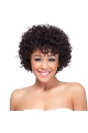 Fashionable Natural Looking Black Curly Short Synthetic Capless Wigs For Women 10inch