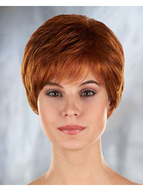 Cool Style Auburn Curly Synthetic Refined Short Capless Wigs 8Inch