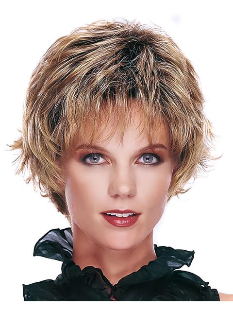 Top Quality Attractive Lady Hairstyle Short Blonde Natural Wigs For Women