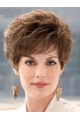 Short Curly Brown Mixed Color Layered Hairstyle with Full Bangs Capless Synthetic Hair 10 Inches