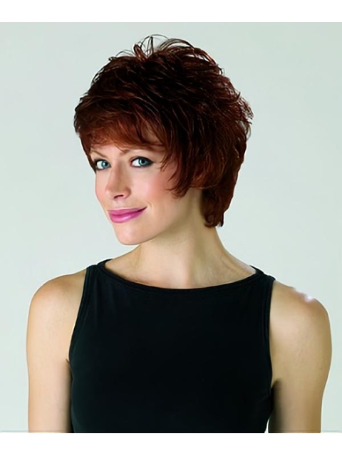 Amazing Brown Curly Short Synthetic Wigs