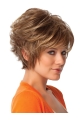 Faddish Auburn Curly Short Synthetic Wigs