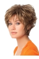 Faddish Auburn Curly Short Synthetic Wigs