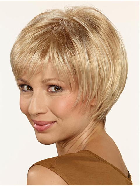 Capless Synthetic Short 10" Bob Wig