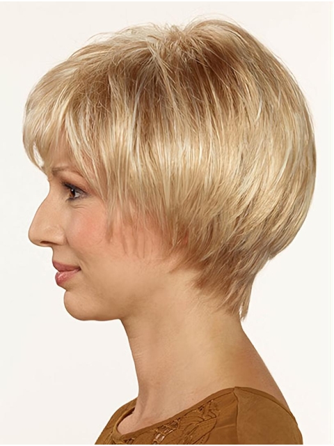 Capless Synthetic Short 10" Bob Wig