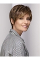 Straight Brown 8" Short Synthetic With Bangs Lace Front Wigs