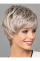 New Arrival Synthetic Platinum Blonde Straight 8" Layered Lace Front Wigs 