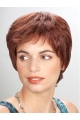 Top Quality Short Auburn 8Inch Straight Synthetic Mono Wigs