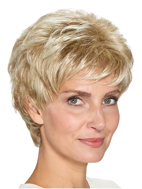 8" Straight Capless Synthetic Layered Best Short Wigs