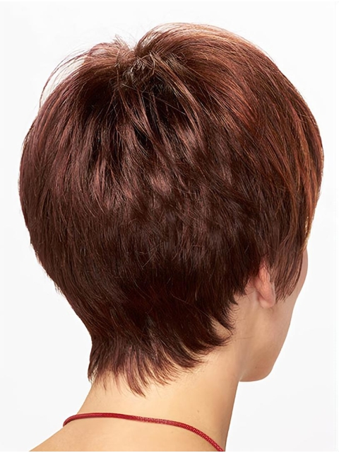 8" Straight Capless Synthetic With Bangs Ladies Short Wigs