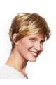 Short Monofilament Straight Blonde Wigs