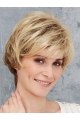 Blonde Synthetic Boycuts Straight Short Front Lace Wigs