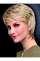 8" Straight Monofilament Synthetic Layered Short Wigs