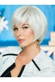 100% Hand-Tied Straight 10" Grey Synthetic Bob Hair Styled Wigs