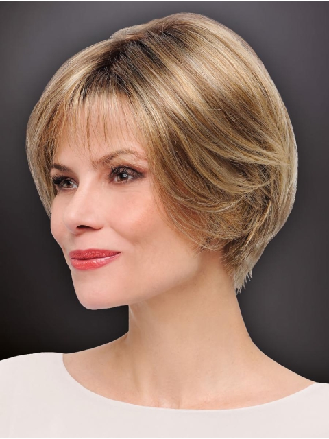 Fashion 8" Short Straight Blonde Bob Wigs