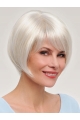 Natural 8" Short Straight Grey with Blonde Bob Wigs