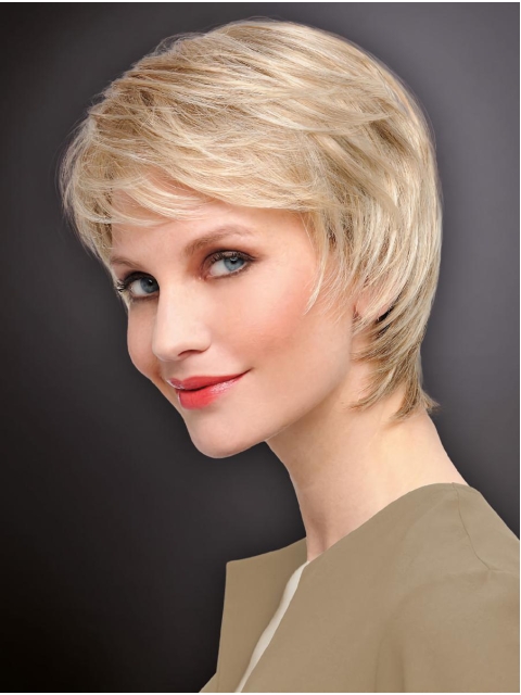 Blonde Straight Monofilament Sassy Boycuts Synthetic Wigs