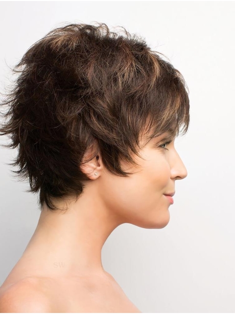 Boycuts Brown 8" Sassy Short Wigs