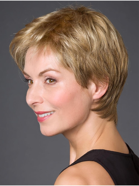 Incredible 100% Hand-tied Synthetic Straight 8" Short Wigs