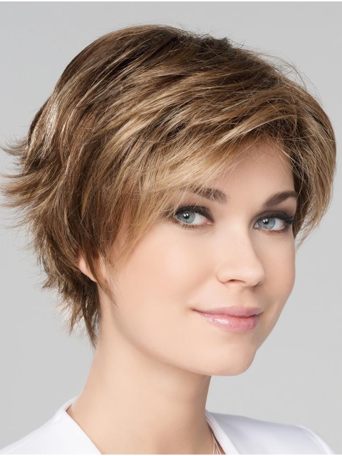 Blonde 8" Boycuts Short New Monofilament Wigs