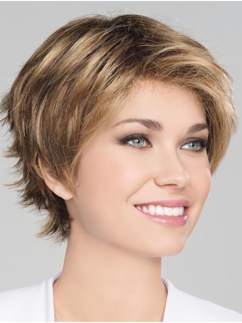 Blonde 8" Boycuts Short New Monofilament Wigs