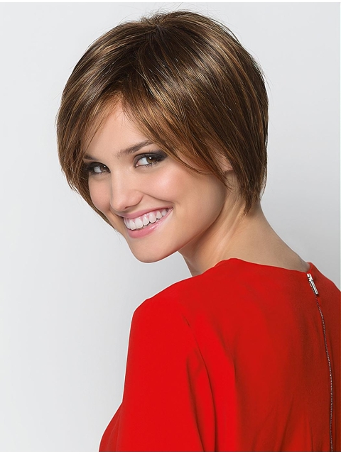 Synthetic Brown Monofilament 9" Bob Wigs