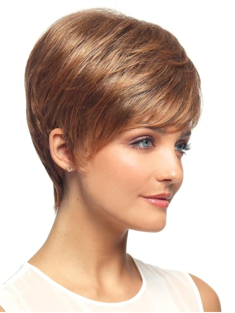 Auburn 8" Boycuts Capless Synthetic Wigs