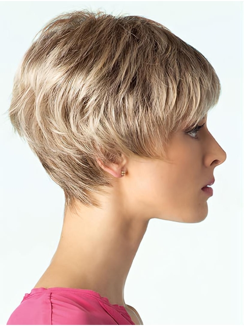 Boycuts Blonde 8" Best Short Wigs