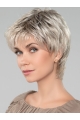 Straight Short 8" Capless Affordable Grey Wigs