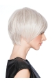 Capless Straight Grey Short Synthetic Wigs