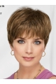 Brown 8" Boycuts Flexibility Capless Synthetic Wigs