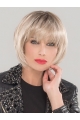 Platinum Blonde Monofilament 10" Synthetic Bob Wigs