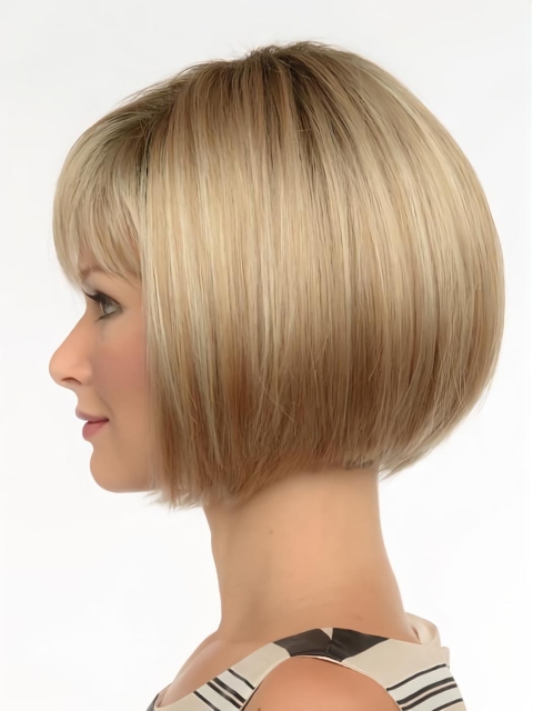 Straight Capless Blonde Bob Best Synthetic Hair Wigs