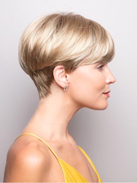 Short Straight Capless With Bangs Top Synthetic Wigs