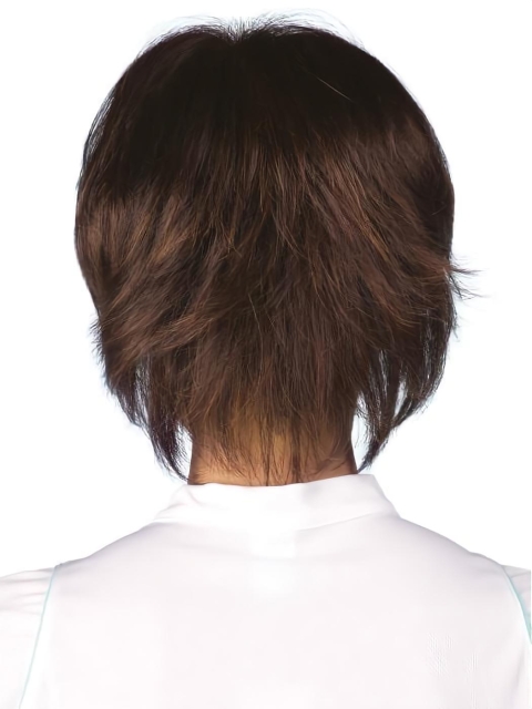 Short Monofilament Synthetic Mono Synthetic Wigs For White Women