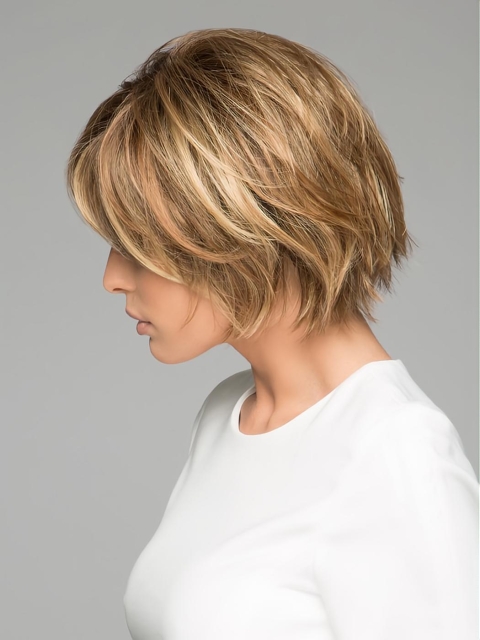 Straight Brown Short 6" Synthetic Lace Wigs