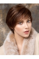 Natural Short Straight Auburn 6" Boycuts Human Hair Wigs